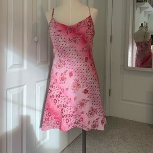 Vintage Pink Paisley Mini Dress